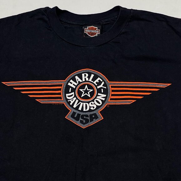 Vintage Harley Davidson TShirt Gainesville FL Large USA 1995 HD Black Eagle - Picture 3 of 10